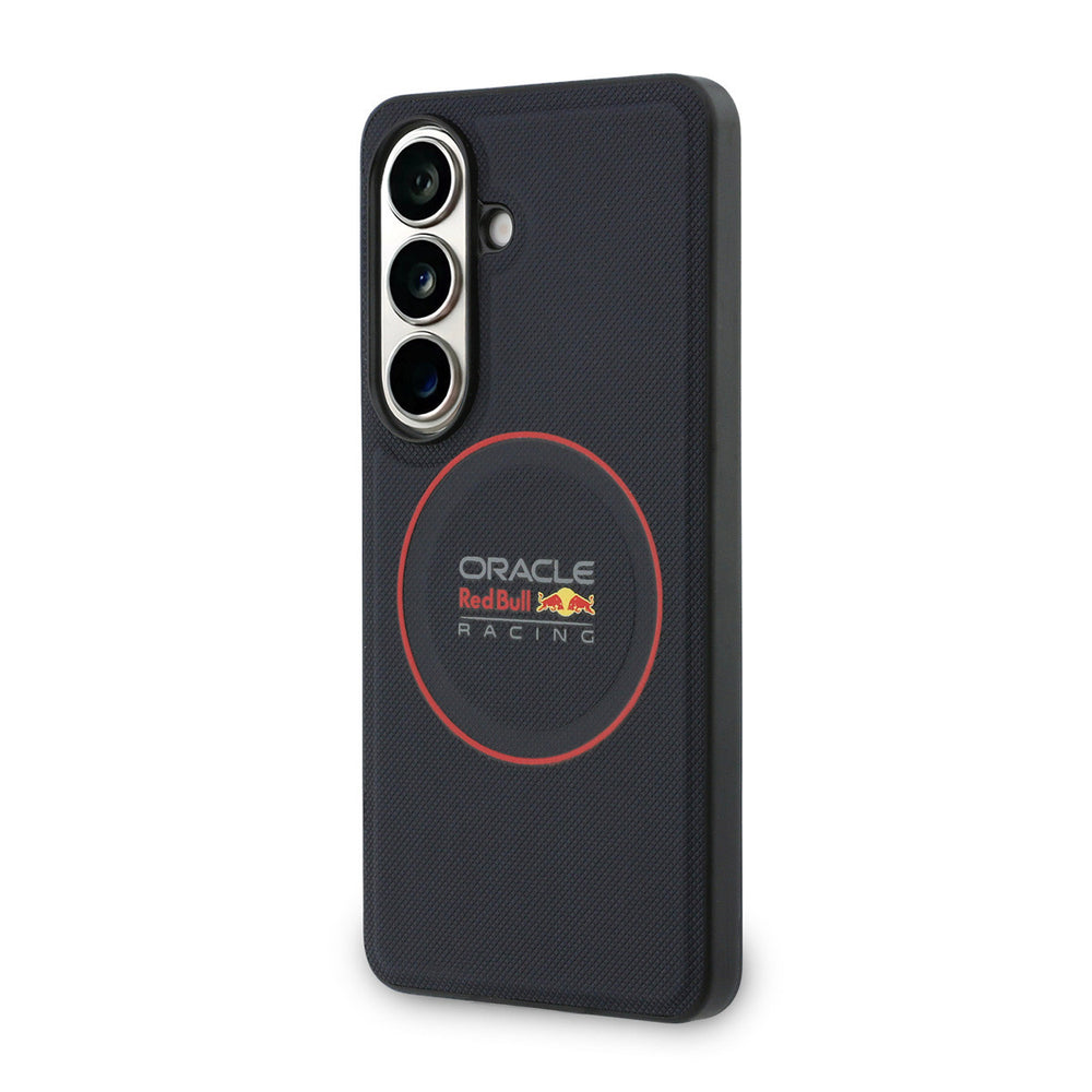 Red Bull Racing Samsung Galaxy S26 Plus Backcover hoesje - Magsafe - Meshed PU Leather - Red Ring Logo - Navy-Hoesjes-Ilumina Benelux