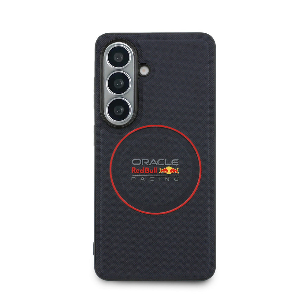 Red Bull Racing Samsung Galaxy S26 Plus Backcover hoesje - Magsafe - Meshed PU Leather - Red Ring Logo - Navy-Hoesjes-Ilumina Benelux