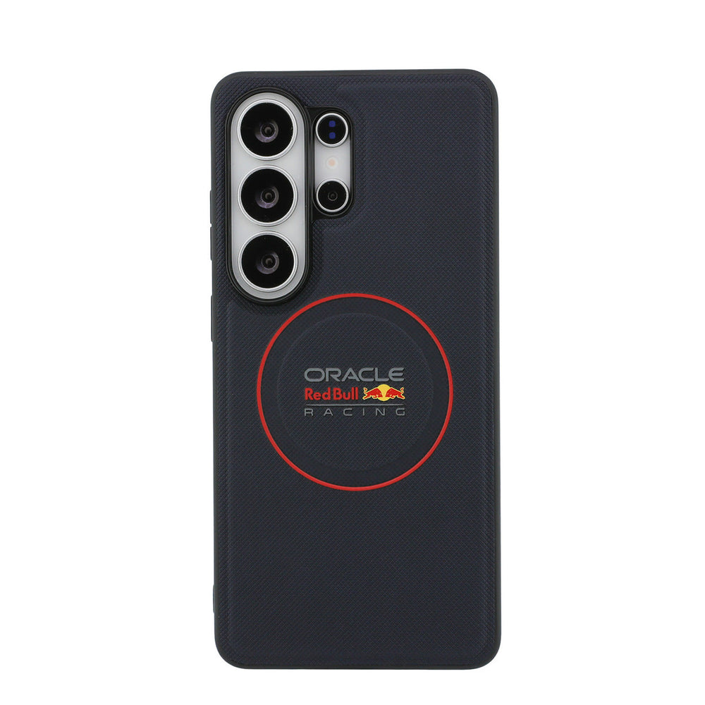 Red Bull Racing Samsung Galaxy S26 Ultra Backcover hoesje - Magsafe - Meshed PU Leather - Red Ring Logo - Navy-Hoesjes-Ilumina Benelux
