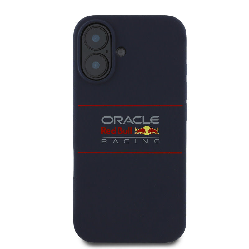 Red Bull Racing iPhone 16 Backcover hoesje Magsafe - Liquid Silicone - Horizontal Logo - Navy-Hoesjes-Ilumina Benelux