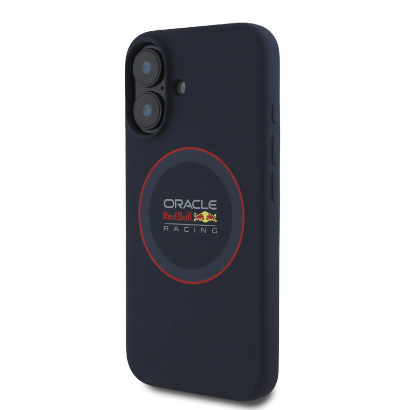 Red Bull Racing iPhone 16 Backcover hoesje Magsafe - Liquid Silicone - Red Ring Logo - Navy-Hoesjes-Ilumina Benelux