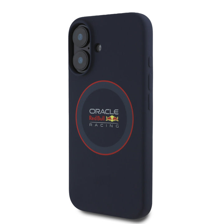 Red Bull Racing iPhone 16 Backcover hoesje Magsafe - Liquid Silicone - Red Ring Logo - Navy-Hoesjes-Ilumina Benelux