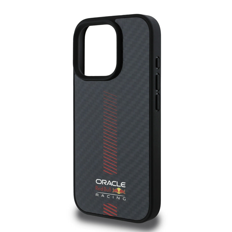 Red Bull Racing iPhone 16 Pro Backcover hoesje Magsafe - Carbon Fiber - Powerbar - Zwart-Hoesjes-Ilumina Benelux