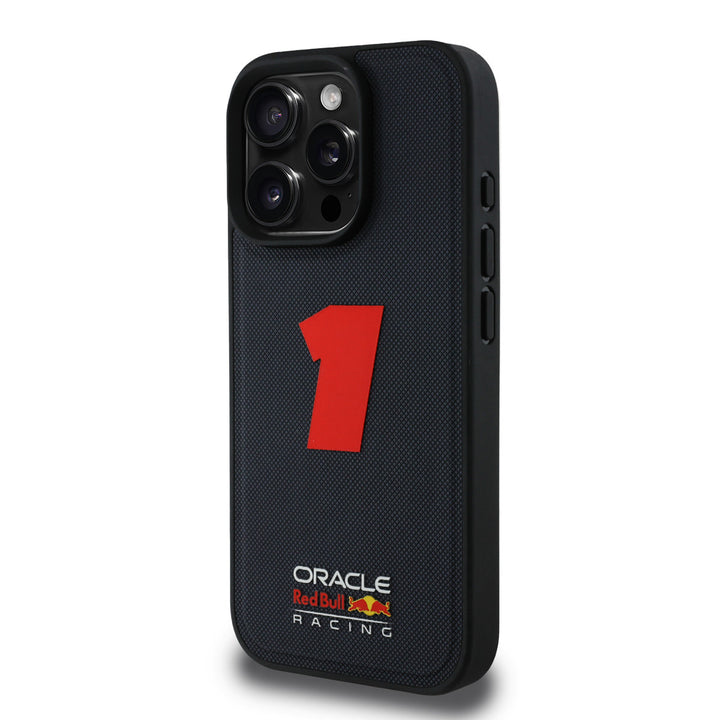 Red Bull Racing iPhone 16 Pro Backcover hoesje - Magsafe - Meshed - 3D Rubber Number 1 - Navy-Hoesjes-Ilumina Benelux