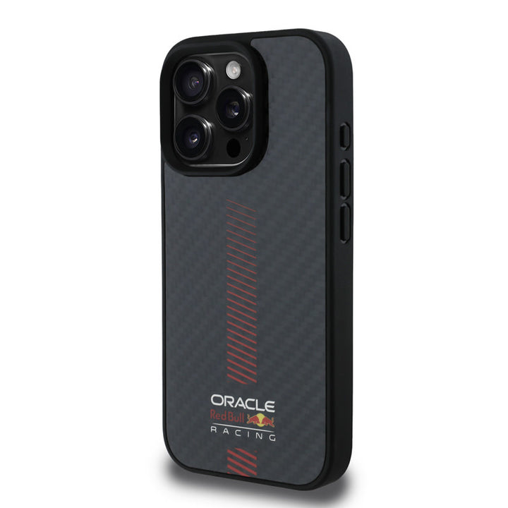 Red Bull Racing iPhone 16 Pro Max Backcover hoesje Magsafe - Carbon Fiber - Powerbar - Zwart-Hoesjes-Ilumina Benelux