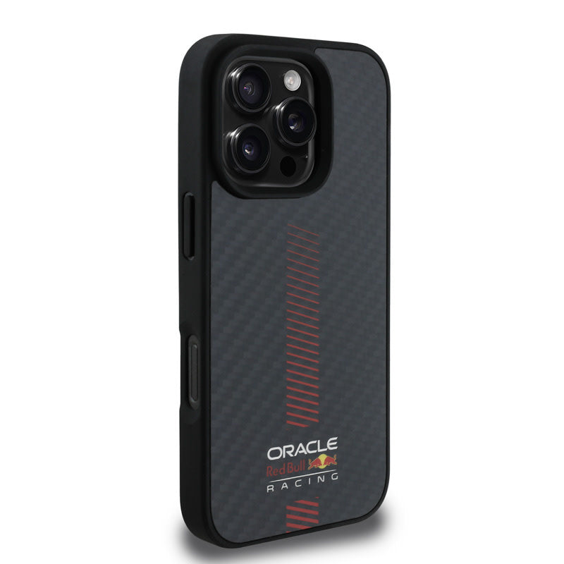 Red Bull Racing iPhone 16 Pro Max Backcover hoesje Magsafe - Carbon Fiber - Powerbar - Zwart-Hoesjes-Ilumina Benelux