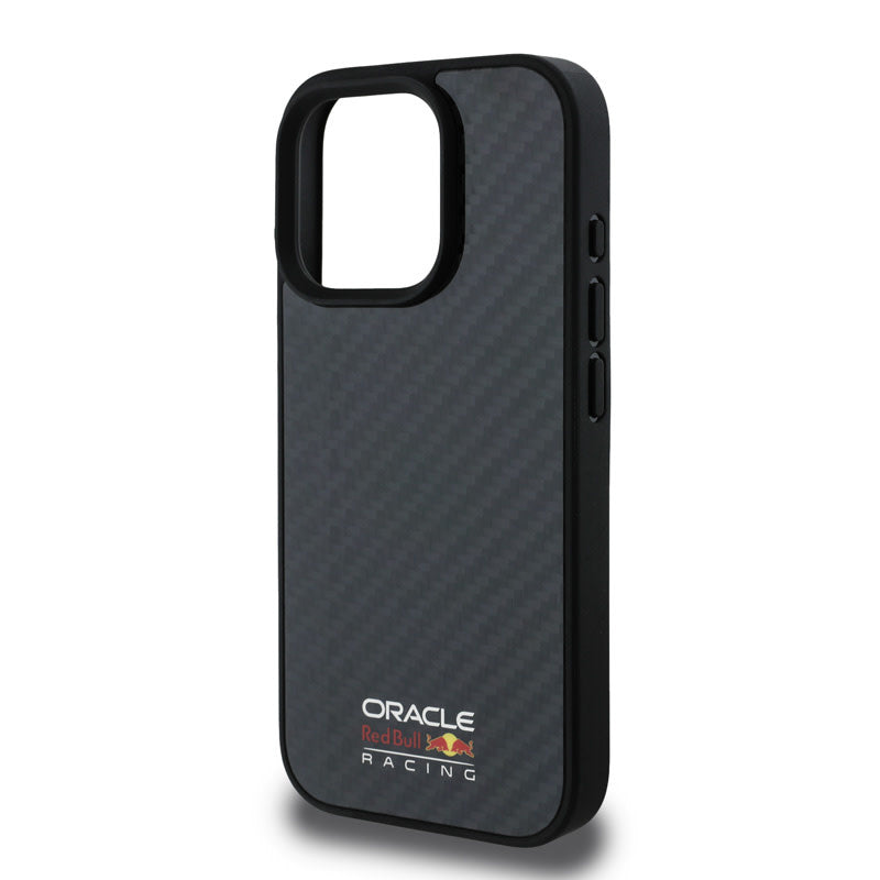 Red Bull Racing iPhone 16 Pro Max Backcover hoesje Magsafe - Carbon Fiber - Shiny logo - Zwart-Hoesjes-Ilumina Benelux