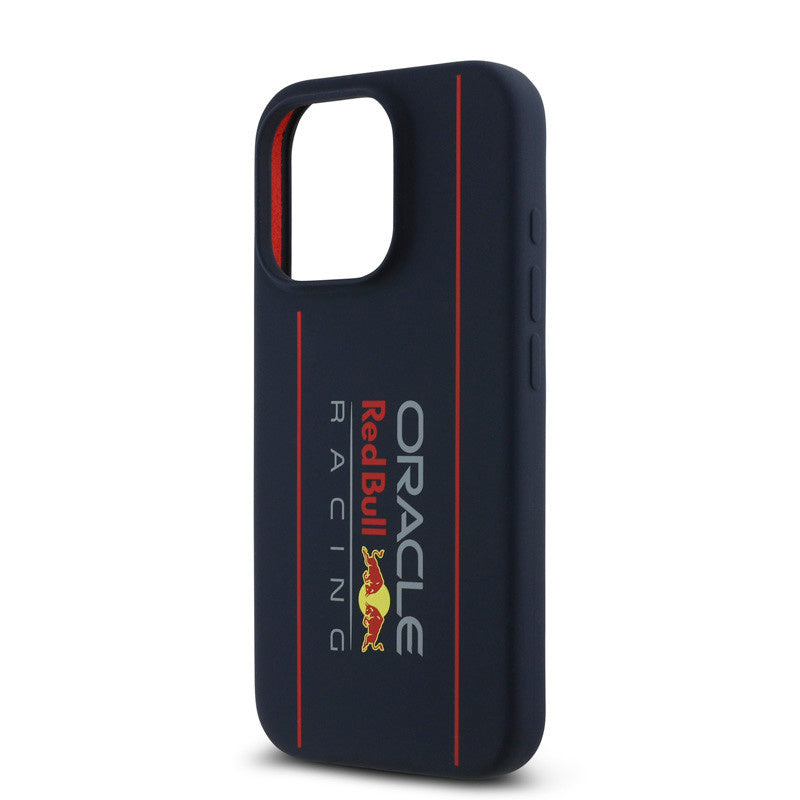 Red Bull Racing iPhone 16 Pro Max Backcover hoesje - Magsafe - Liquid Silicone - Big Vertical Logo - Navy-Hoesjes-Ilumina Benelux