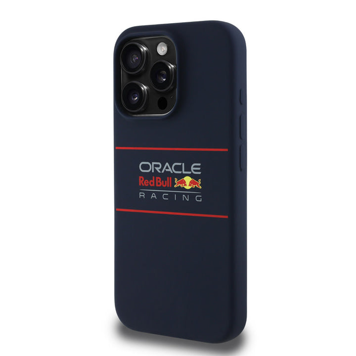 Red Bull Racing iPhone 16 Pro Max Backcover hoesje Magsafe - Liquid Silicone - Horizontal Logo - Navy-Hoesjes-Ilumina Benelux