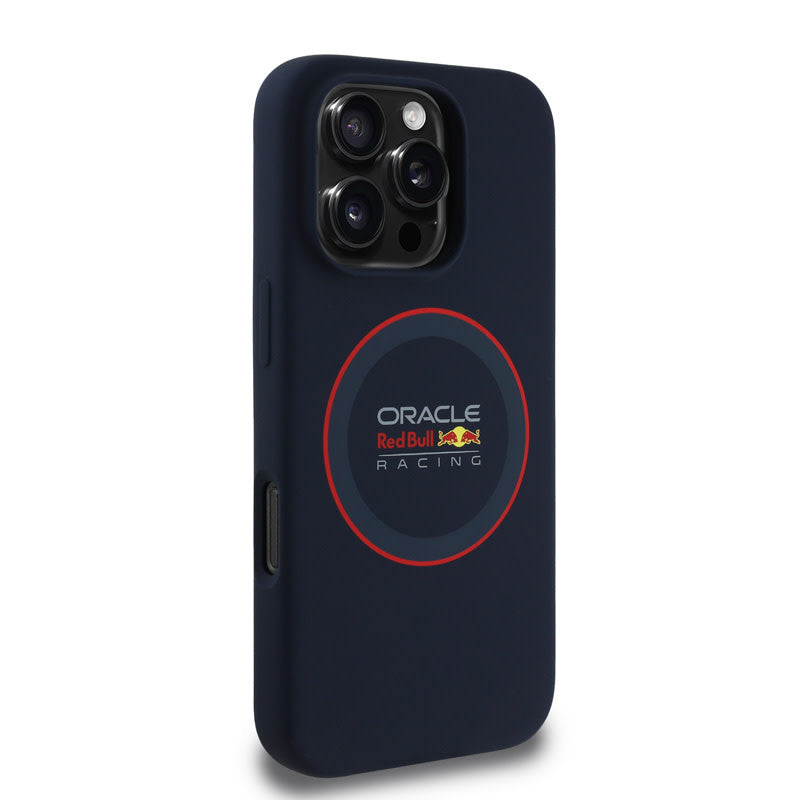 Red Bull Racing iPhone 16 Pro Max Backcover hoesje Magsafe - Liquid Silicone - Red Ring Logo - Navy-Hoesjes-Ilumina Benelux