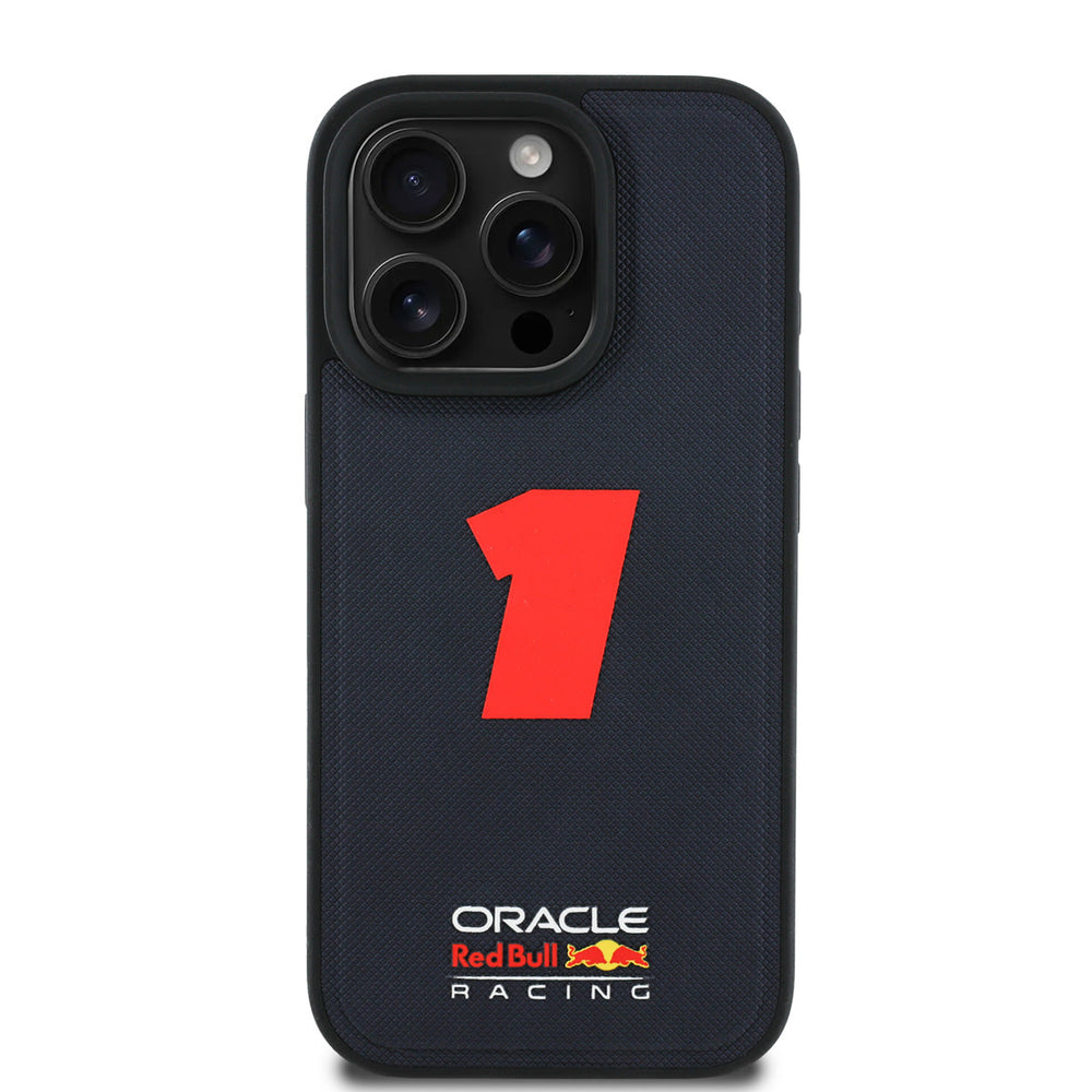 Red Bull Racing iPhone 16 Pro Max Backcover hoesje - Magsafe - Meshed - 3D Rubber Number 1 - Navy-Hoesjes-Ilumina Benelux