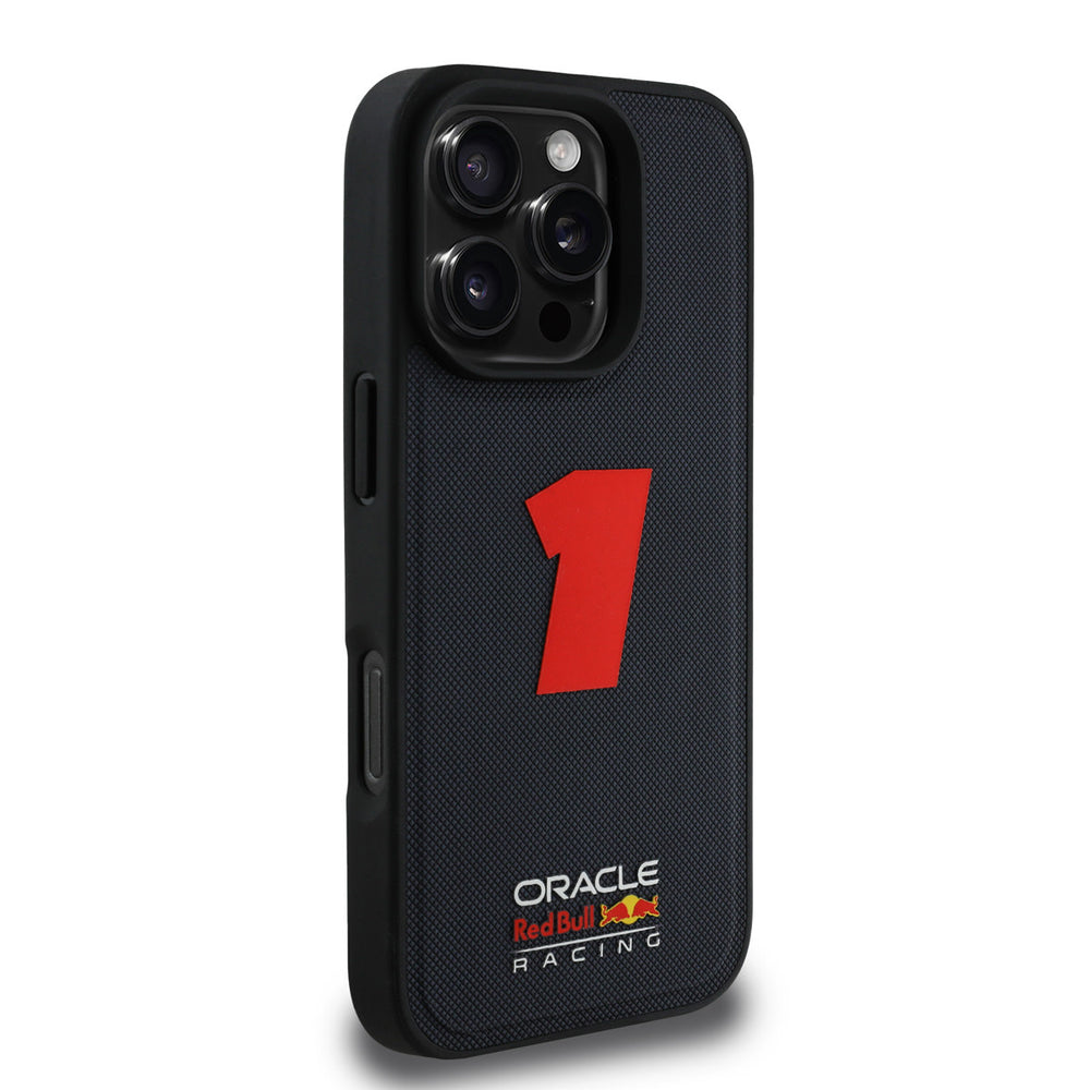 Red Bull Racing iPhone 16 Pro Max Backcover hoesje - Magsafe - Meshed - 3D Rubber Number 1 - Navy-Hoesjes-Ilumina Benelux