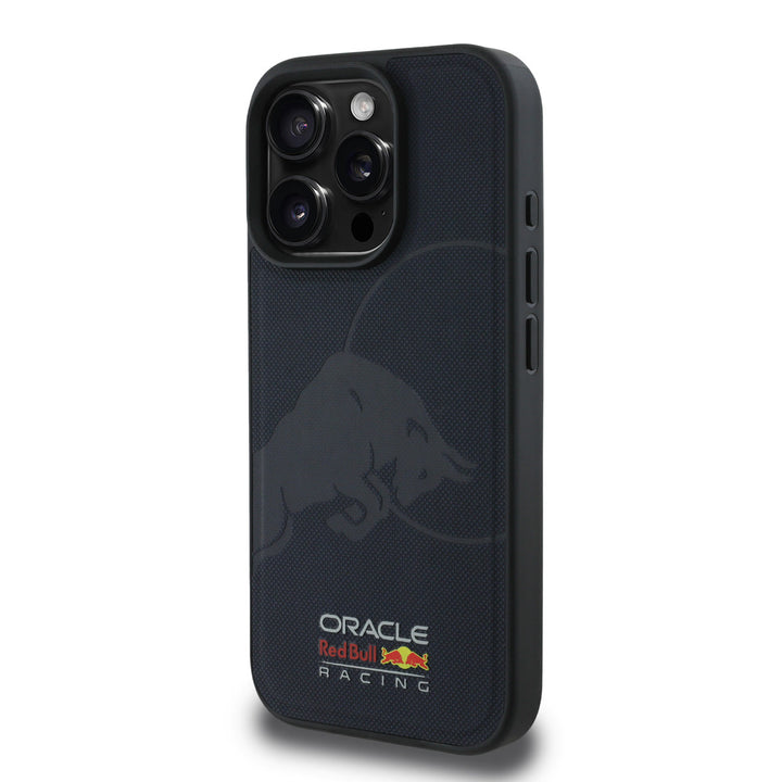 Red Bull Racing iPhone 16 Pro Max Backcover hoesje - Magsafe - Meshed - Debossed Bull - Navy-Hoesjes-Ilumina Benelux