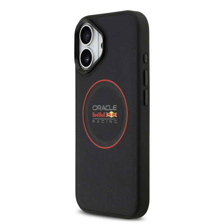 Red Bull Racing iPhone 17 Backcover hoesje - Magsafe - Meshed PU Leather - Red Ring Logo - Navy-Hoesjes-Ilumina Benelux