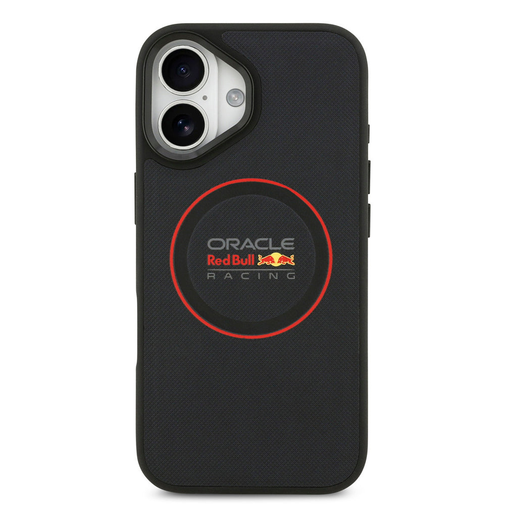 Red Bull Racing iPhone 17 Backcover hoesje - Magsafe - Meshed PU Leather - Red Ring Logo - Navy-Hoesjes-Ilumina Benelux