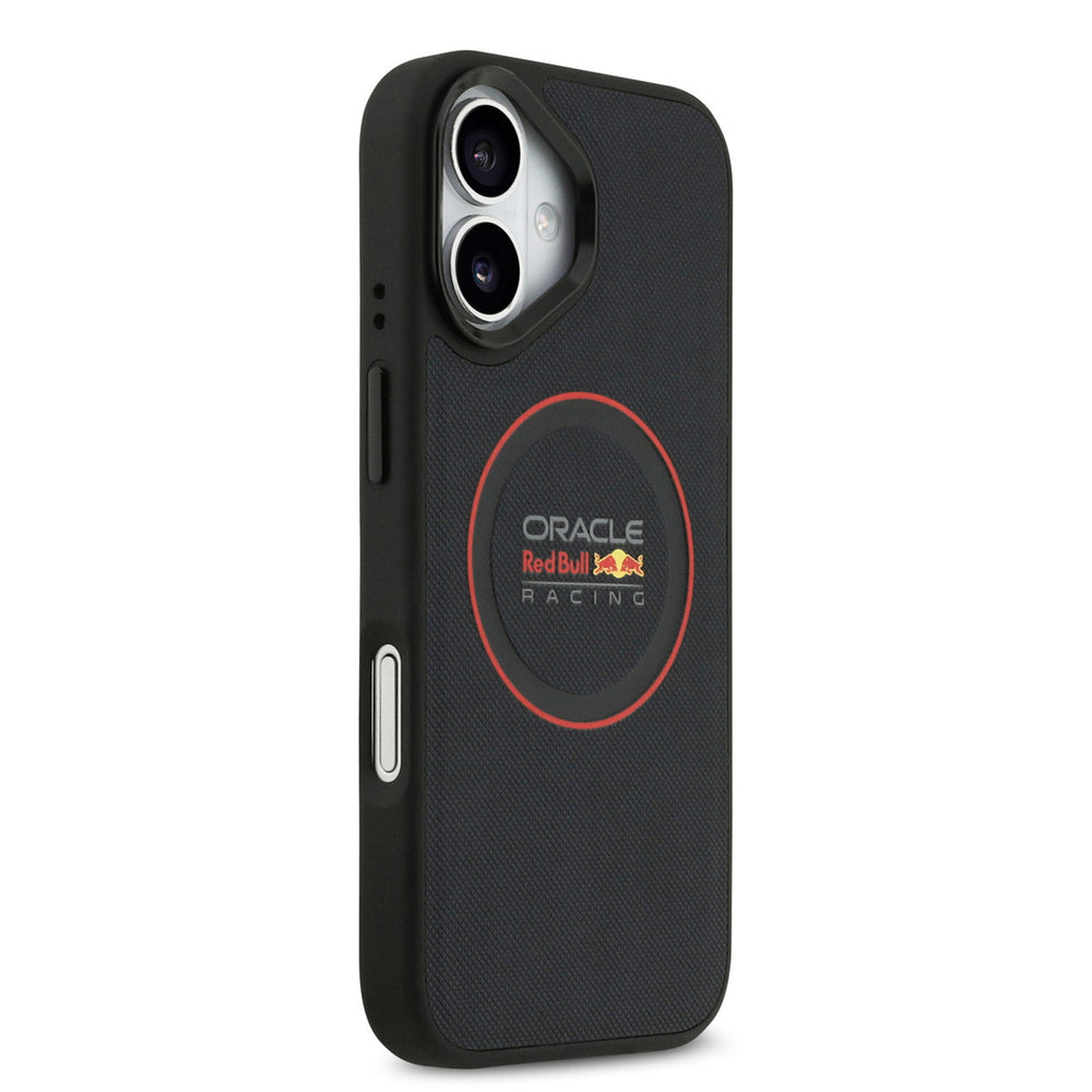 Red Bull Racing iPhone 17 Backcover hoesje - Magsafe - Meshed PU Leather - Red Ring Logo - Navy-Hoesjes-Ilumina Benelux