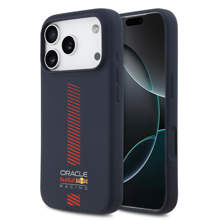 Red Bull Racing iPhone 17 Pro Backcover hoesje - MagSafe - Liquid Silicone - Powerbar - Navy-Hoesjes-Ilumina Benelux
