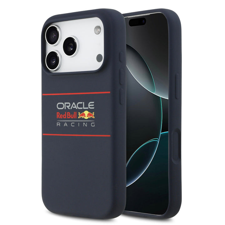 Red Bull Racing iPhone 17 Pro Backcover hoesje - Magsafe - Liquid Silicon - Horizontal Logo - Navy-Hoesjes-Ilumina Benelux