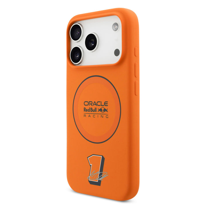 Red Bull Racing iPhone 17 Pro Backcover hoesje - Magsafe - Liquid Silicone - Black Ring - Oranje-Hoesjes-Ilumina Benelux