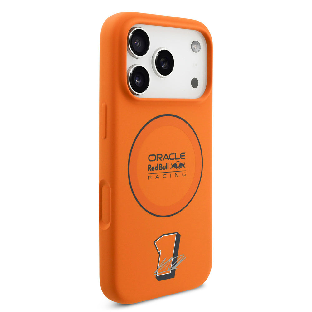 Red Bull Racing iPhone 17 Pro Backcover hoesje - Magsafe - Liquid Silicone - Black Ring - Oranje-Hoesjes-Ilumina Benelux