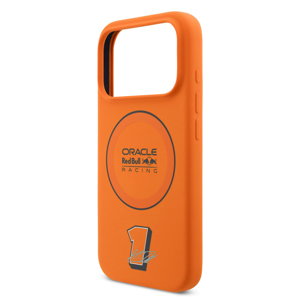 Red Bull Racing iPhone 17 Pro Backcover hoesje - Magsafe - Liquid Silicone - Black Ring - Oranje-Hoesjes-Ilumina Benelux