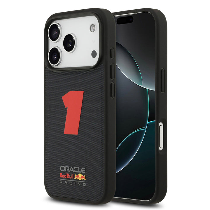 Red Bull Racing iPhone 17 Pro Backcover hoesje - Magsafe - Meshed - 3D Rubber Number 1 - Navy-Hoesjes-Ilumina Benelux