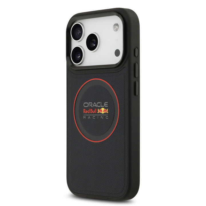 Red Bull Racing iPhone 17 Pro Backcover hoesje - Magsafe - Meshed PU Leather - Red Ring Logo - Navy-Hoesjes-Ilumina Benelux