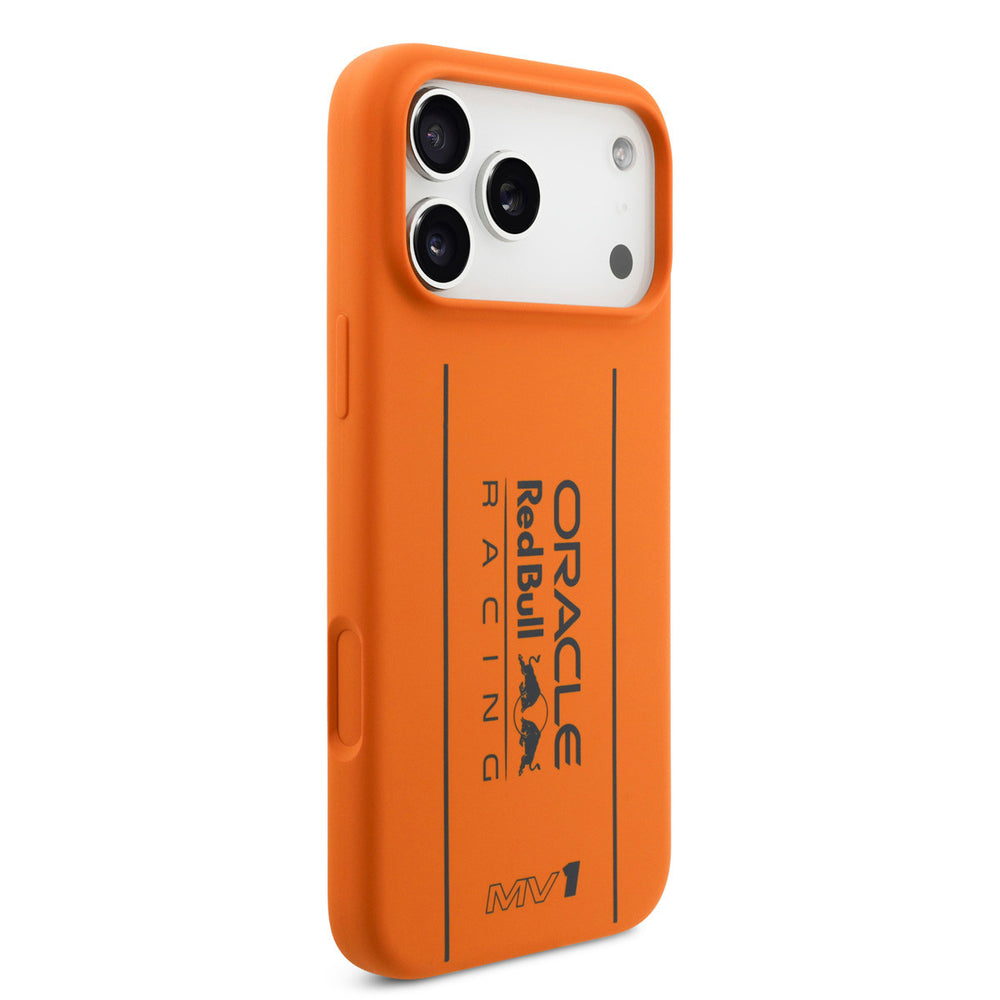 Red Bull Racing iPhone 17 Pro Max Backcover hoesje - Magsafe - Liquid Silicone - Big Vertical Logo - Oranje-Hoesjes-Ilumina Benelux