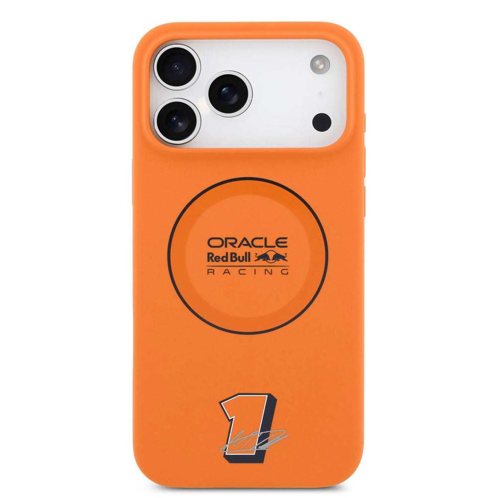 Red Bull Racing iPhone 17 Pro Max Backcover hoesje - Magsafe - Liquid Silicone - Black Ring - Oranje-Hoesjes-Ilumina Benelux