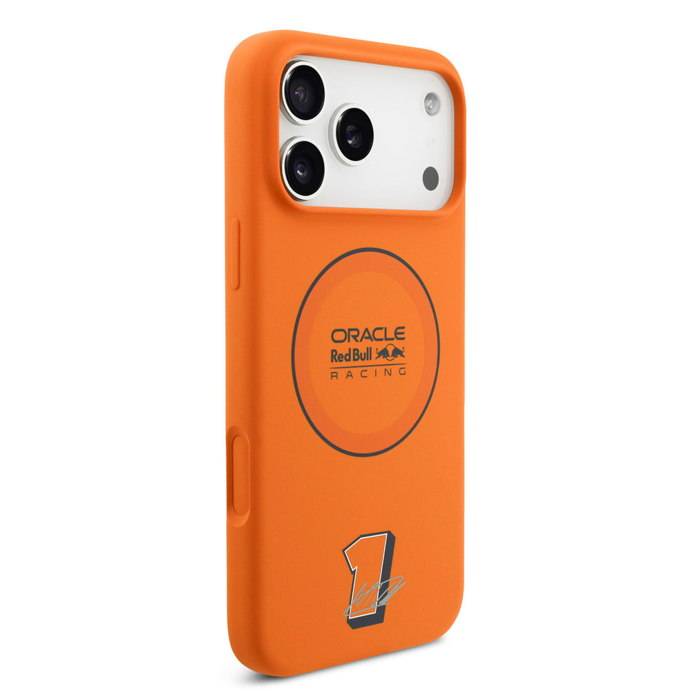 Red Bull Racing iPhone 17 Pro Max Backcover hoesje - Magsafe - Liquid Silicone - Black Ring - Oranje-Hoesjes-Ilumina Benelux