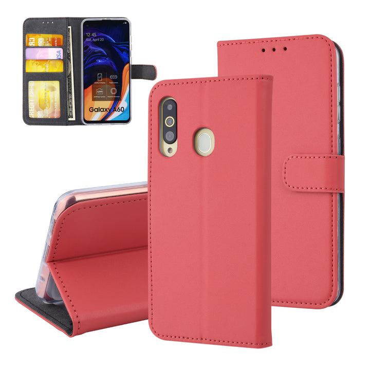 Rood hoesje Samsung Galaxy A60 - Book Case - Pasjeshouder - Magneetsluiting (A606F)-Hoesjes-Ilumina Benelux