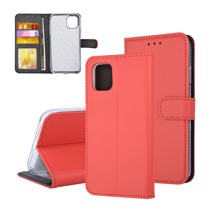 Rood hoesje iPhone 11 - Book Case - Pasjeshouder - Magneetsluiting-Hoesjes-Ilumina Benelux