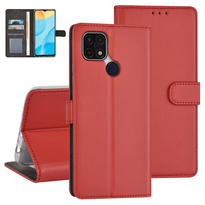 Rood hoesje voor Oppo A15 - Book Case - Pasjeshouder - Magneetsluiting-Hoesjes-Ilumina Benelux