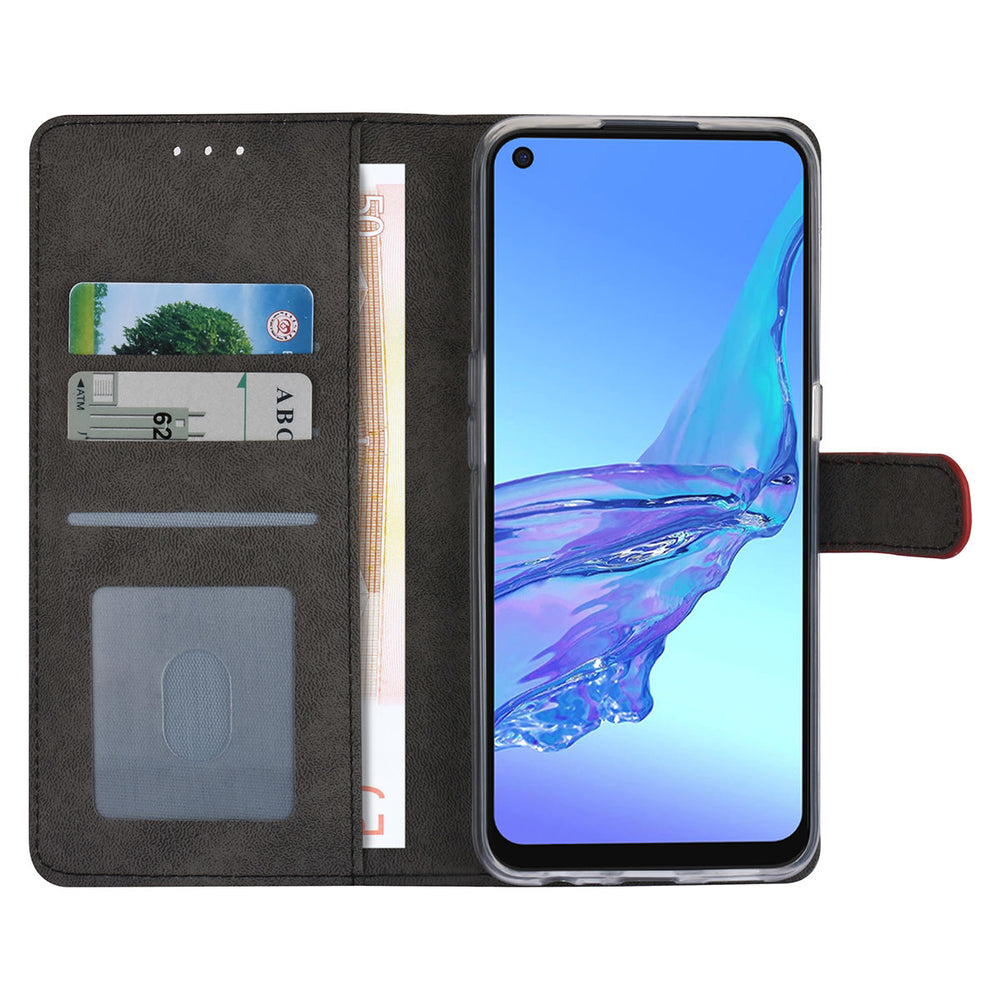 Rood hoesje voor Oppo A53s - Book Case - Pasjeshouder - Magneetsluiting-Hoesjes-Ilumina Benelux