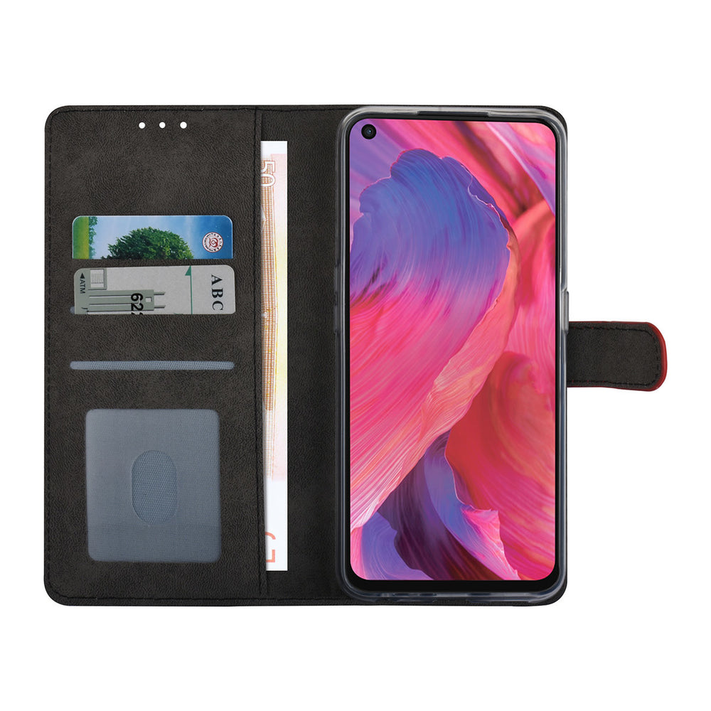 Rood hoesje voor Oppo A74 5G & Oppo A54 5G - Book Case - Pasjeshouder - Magneetsluiting-Hoesjes-Ilumina Benelux