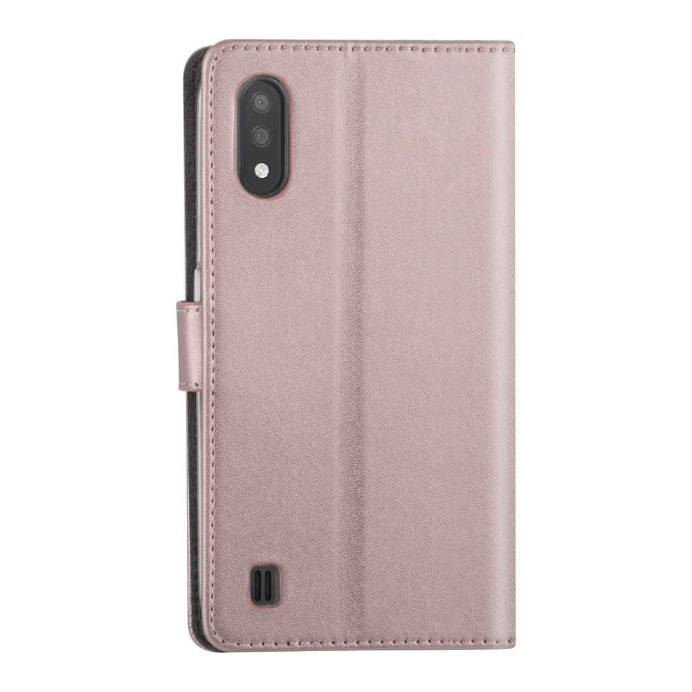 Rose Gold hoesje Samsung Galaxy A01 - Book Case - Kaarthouder (A015F)-Hoesjes-Ilumina Benelux