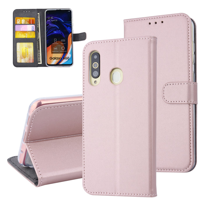Rose Gold hoesje Samsung Galaxy A60 - Book Case - Pasjeshouder - Magneetsluiting (A606F)-Hoesjes-Ilumina Benelux