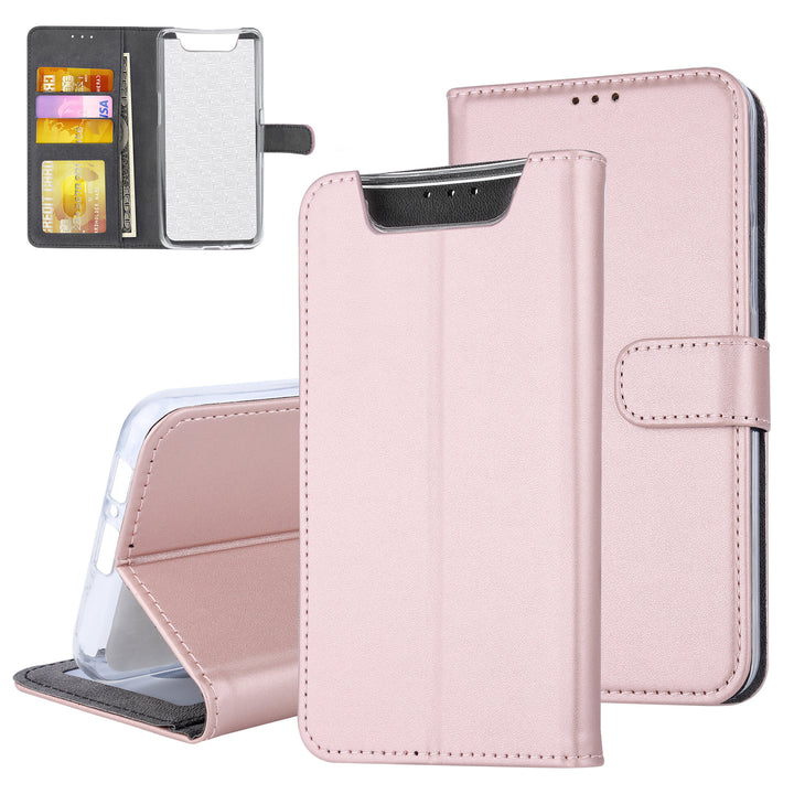 Rose Gold hoesje Samsung Galaxy A80 - Book Case - Pasjeshouder - Magneetsluiting (A805F)-Hoesjes-Ilumina Benelux