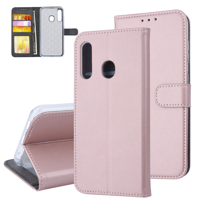 Rose Gold hoesje Samsung Galaxy M40 - Book Case - Pasjeshouder - Magneetsluiting (M405F)-Hoesjes-Ilumina Benelux