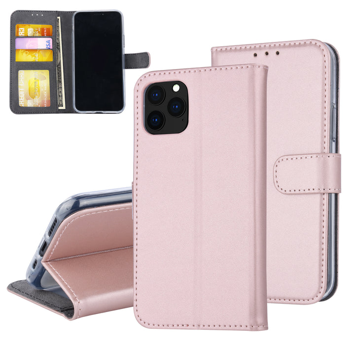 Rose Gold hoesje iPhone 11 Pro - Book Case - Pasjeshouder - Magneetsluiting-Hoesjes-Ilumina Benelux