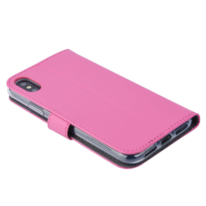 Roze hoesje iPhone X-Xs - Book Case - Pasjeshouder - Magneetsluiting-Hoesjes-Ilumina Benelux