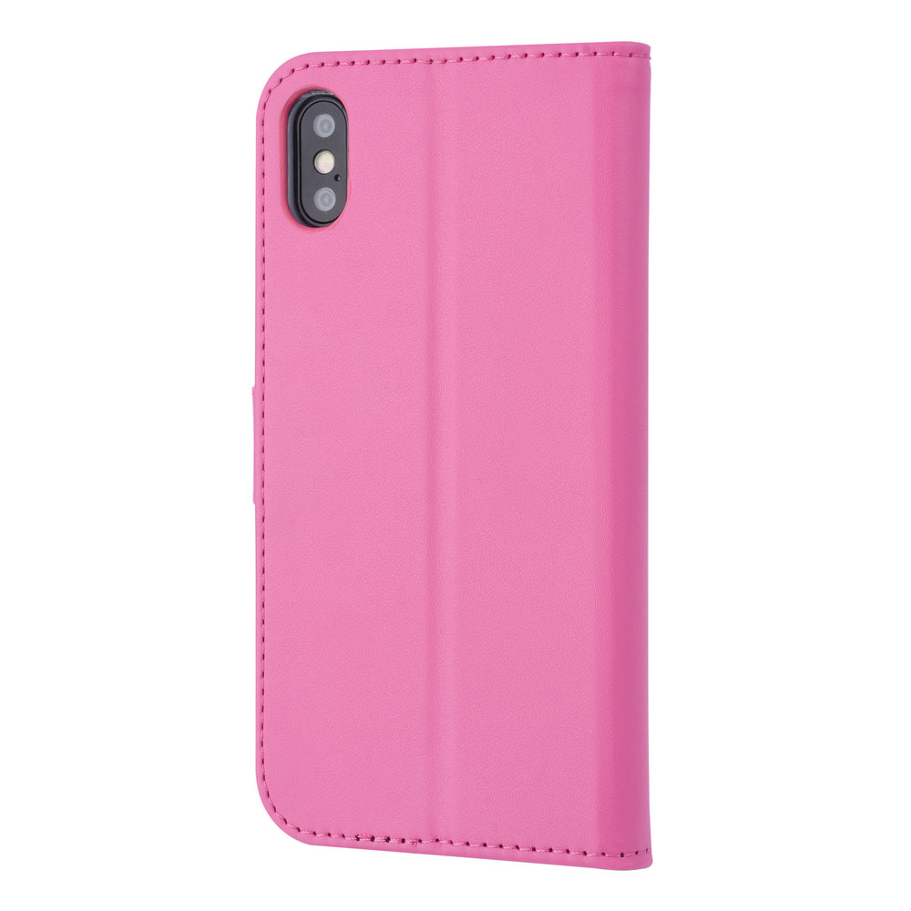 Roze hoesje iPhone X-Xs - Book Case - Pasjeshouder - Magneetsluiting-Hoesjes-Ilumina Benelux