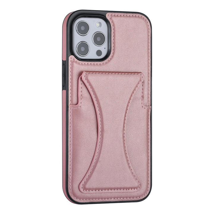 Roze hoesje voor iPhone 12 Pro Max - Back Cover - Pasjeshouder - Multifunctionele Handstrap-Hoesjes-Ilumina Benelux