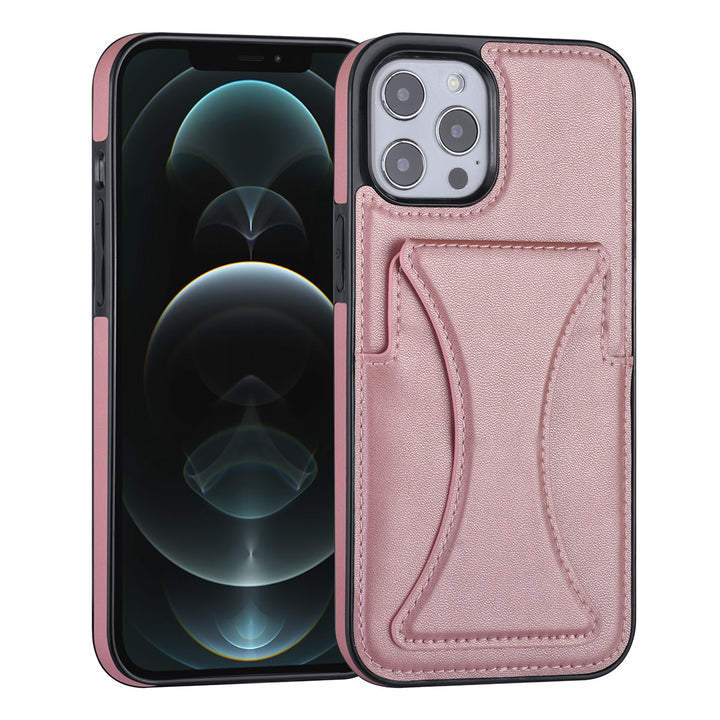 Roze hoesje voor iPhone 12 Pro Max - Back Cover - Pasjeshouder - Multifunctionele Handstrap-Hoesjes-Ilumina Benelux