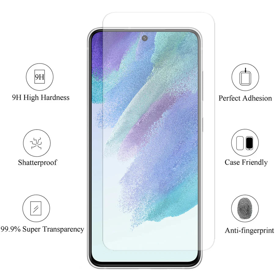Samsung Galaxy S21 FE Screenprotector Gehard 9H – Anti-kras – Tempered Glas – 1-Pack-Ilumina Benelux