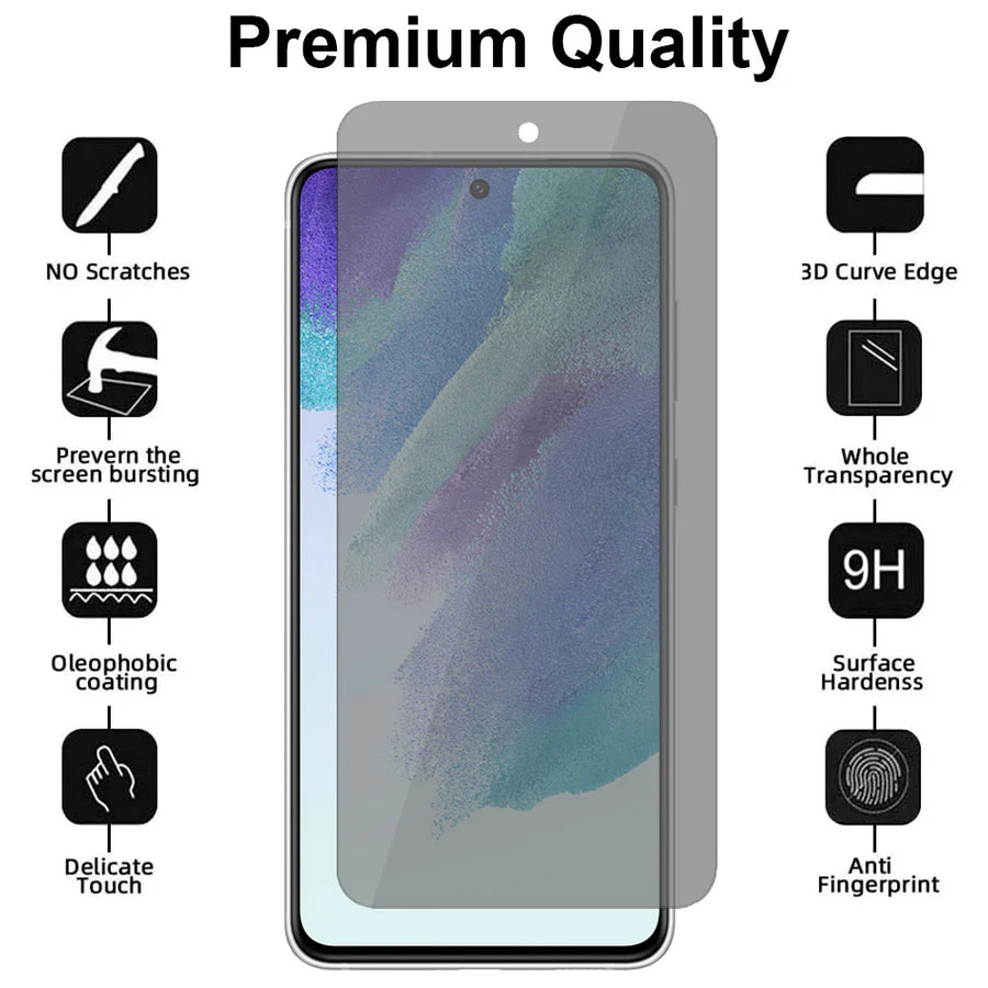 Samsung Galaxy S21 FE Screenprotector Gehard 9H – Privacy Glas-Ilumina Benelux