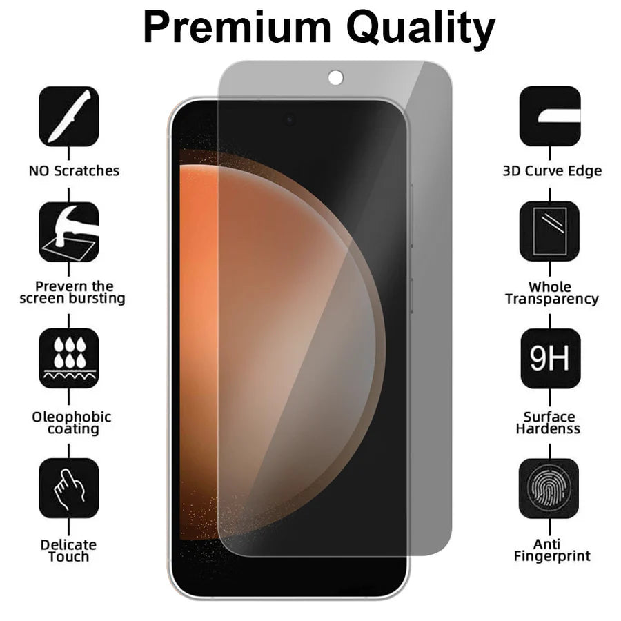 Samsung Galaxy S23 FE Screenprotector Gehard 9H – Privacy Tempered Glas-Ilumina Benelux