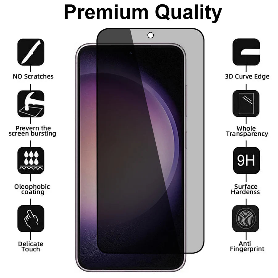Samsung Galaxy S23 – Privacy Screenprotector – 9H Gehard Glas-Ilumina Benelux