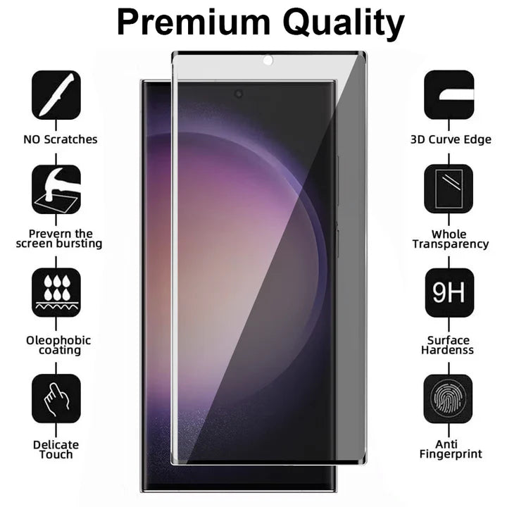 Samsung Galaxy S23 Ultra Screenprotector Privacy Gehard 9H Glas-Ilumina Benelux