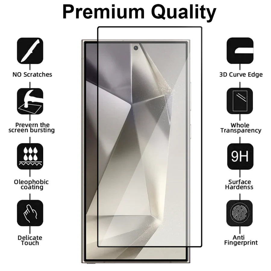 Samsung Galaxy S24 Ultra Screenprotector Full Cover - Gehard 9H-Ilumina Benelux